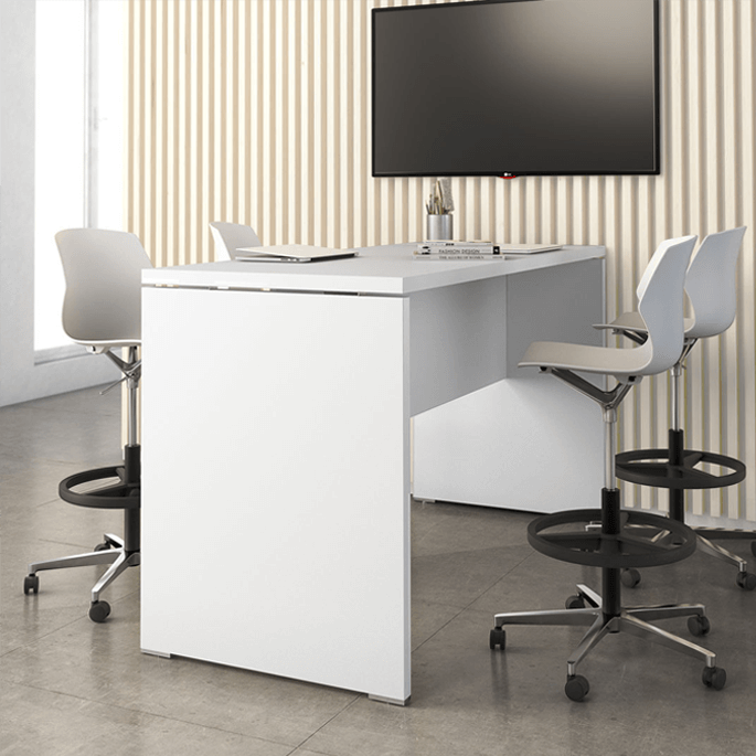Table haute de réunion pour points debout